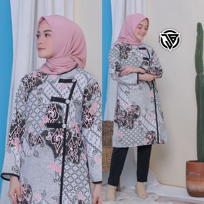 READY Baju Batik Wanita Tunik Batik Jumbo Tunik Batik 5L ld124
