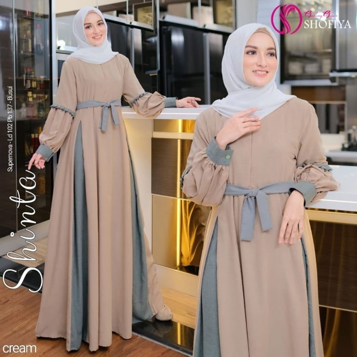 READY Baju Gamis Syari Wanita Terbaru Shinta Maxi Dress Jumbo Murah