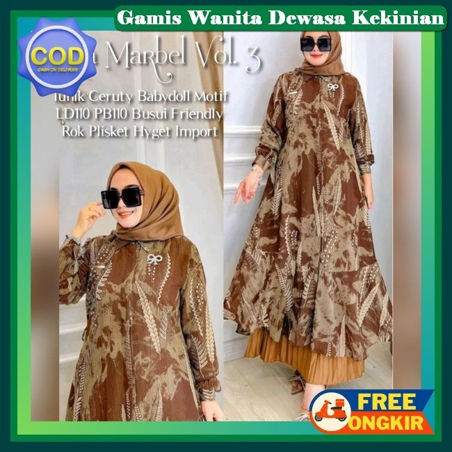 Gamis Wanita Dewasa Terbaru 2024 Gami Lebaran Cewek Dwasa Murah Dress Psta Kekinian Baju Pesta Wanit