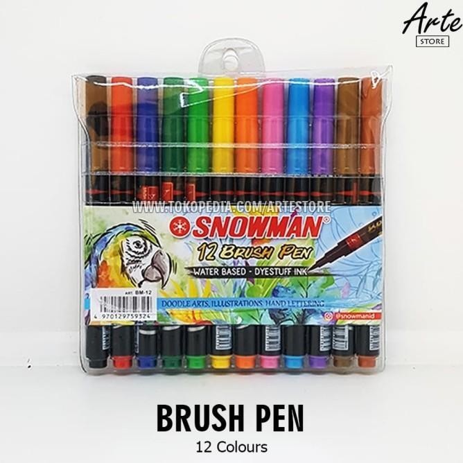 

Snowman Brush Pen 12 Warna |Murah