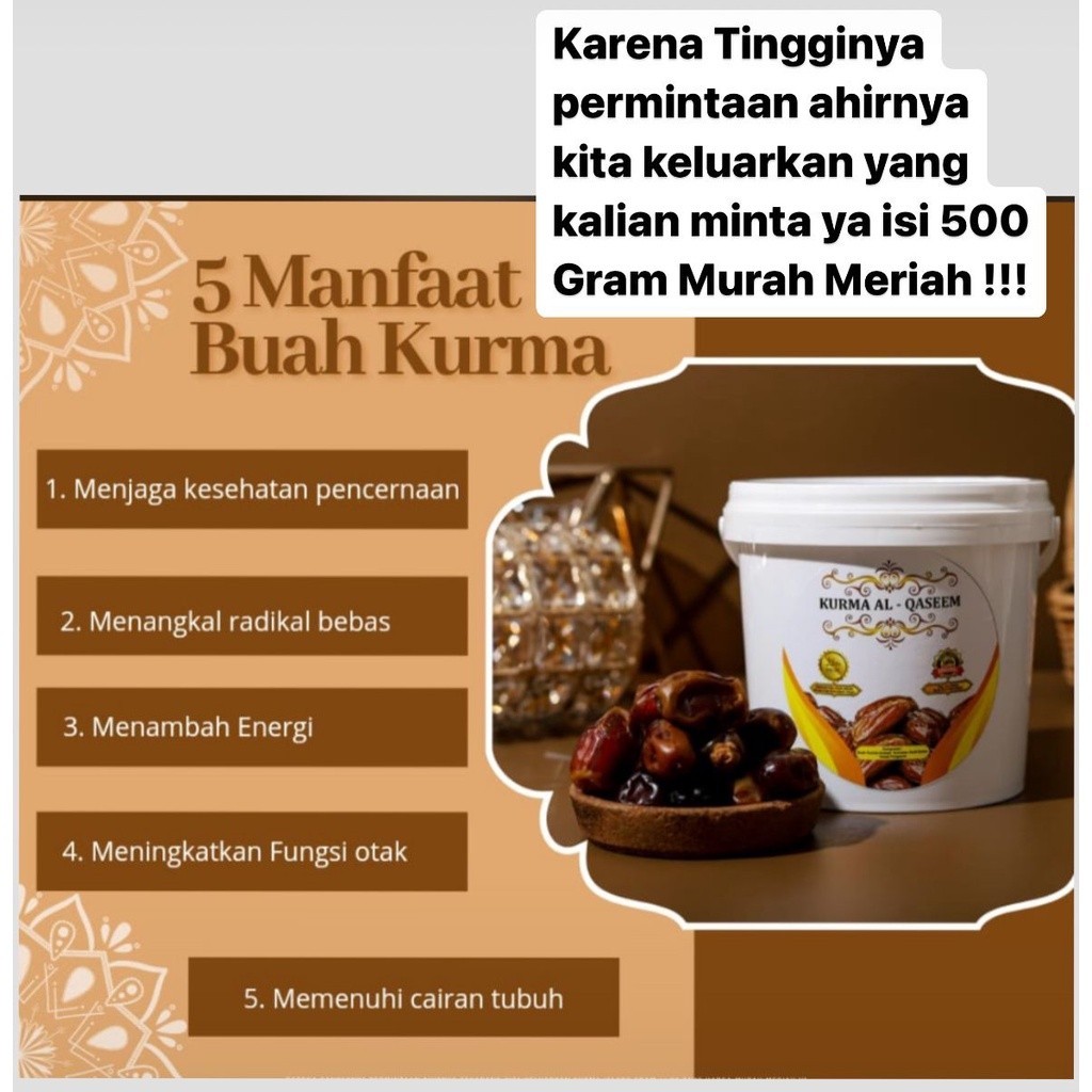 

MJS KURMA AL QASEEM ISI 500 GRAM ++