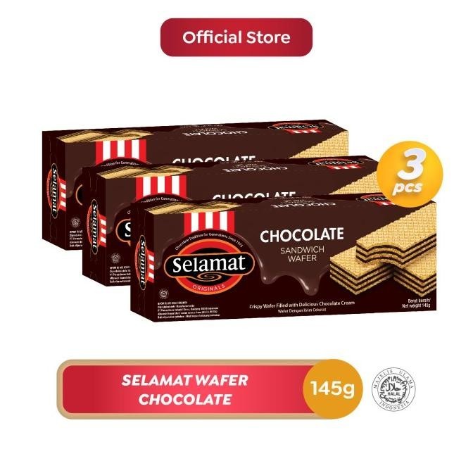 

Best Sales Selamat Wafer Chocolate 145 G - 3 Pcs Stok Terbatas