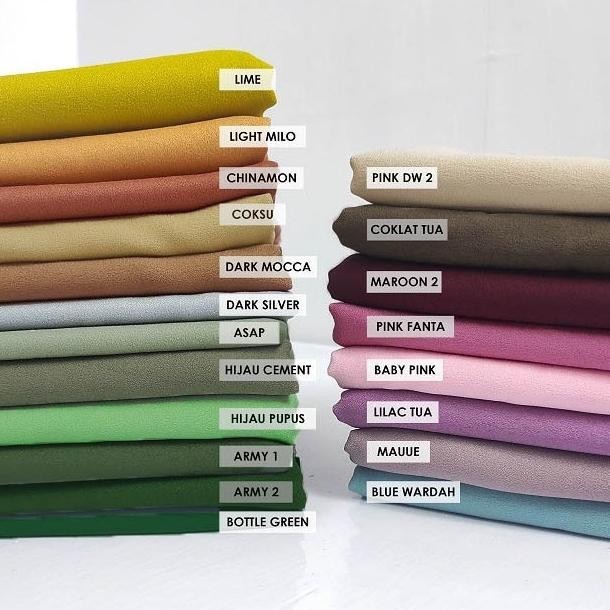 

Sale Now Kain Mosscrepe / Mosscrepe Lady Zara Permeter Stok Terbatas