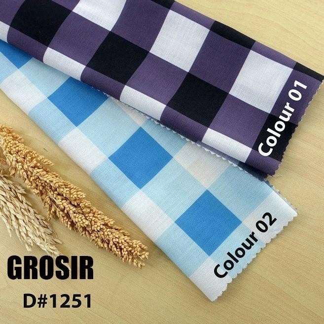 

Grosir Kain Motif Kotak D-1251- Per Yard (50 Yard / Roll) Original