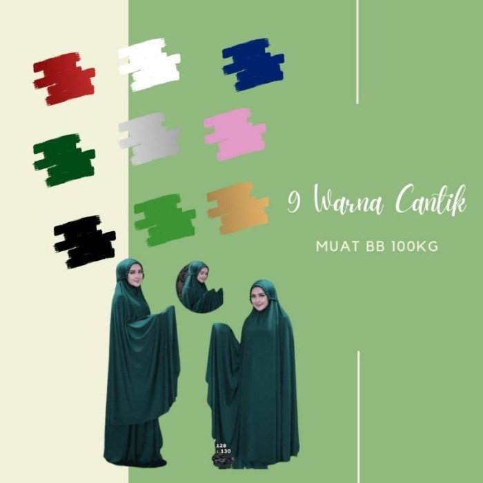 Bisa Bayar Ditempat Mukenah Mukena Polos Jumbo Bahan Kaos Jersey Adem