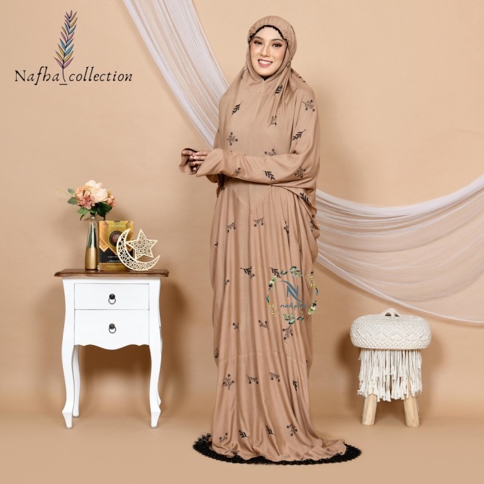 Mukena Terusan Dewasa Nafha Bordir Daura