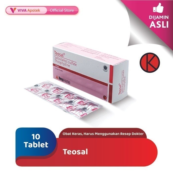 Teosal / Asma / Sesak Napas / Bronkhitis (10 Tablet)