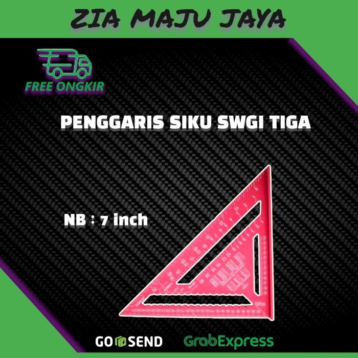 

Spid Squer 7 Inch Alumunium Ggaris Segitiga Wordwoking - 7Inch