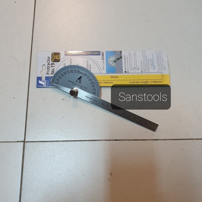 

Protractor / Ggaris Busur Derajat Shinwa No 19 Japan