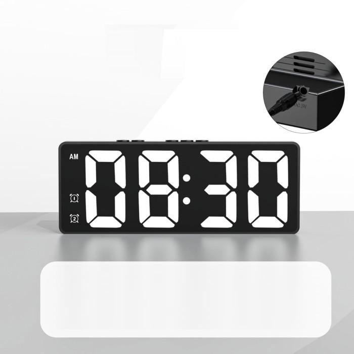 JAM MEJA DESKTOP CLOCK USB BATERAI LED DIGITAL PREMIUM ALARM