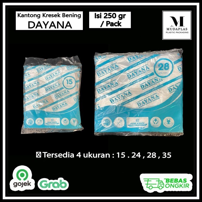 

] Kantong Plastik Kresek Bening Take Away HD 15 24 28 35 isi 250 gram