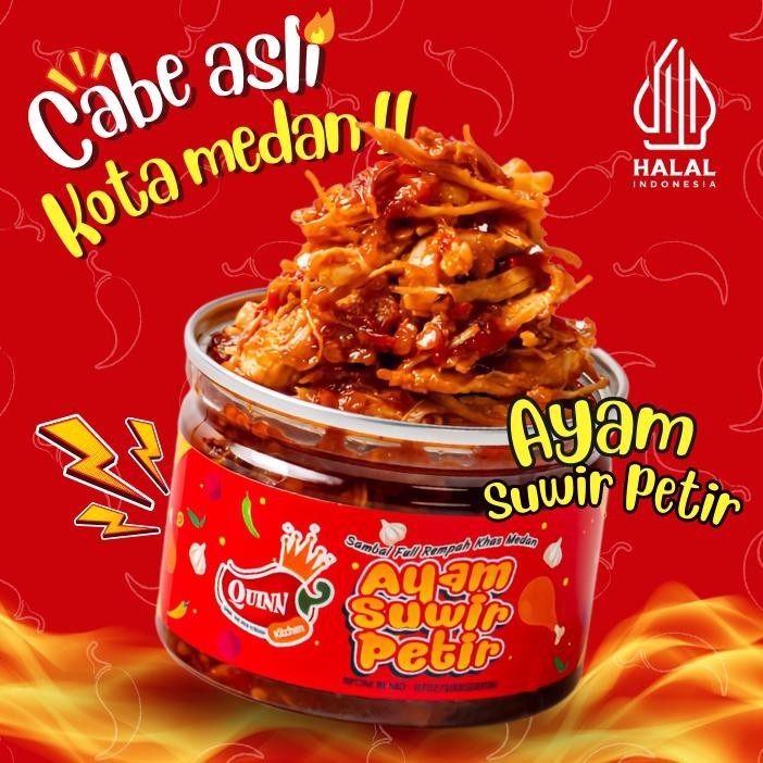 

Promo Thr Quinn Of Spicy Ayam Suwir Petir 150G - Sambal Pedas By Kitchen Medan Original