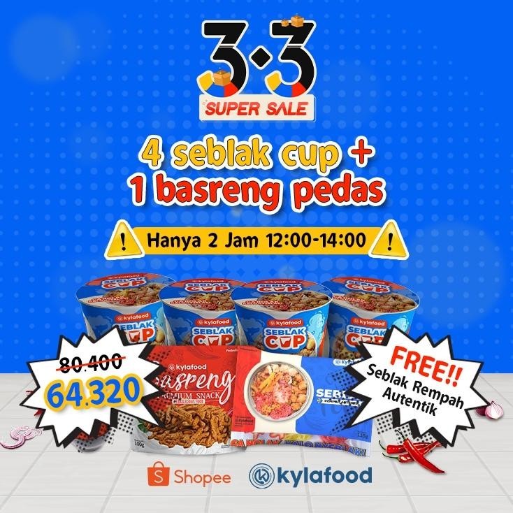 

Diskon Kylafood Special Paket 4 Seblak Cup + 1 Basreng Pedas + 1 Seblak Rempah Autentik (Free) Asli