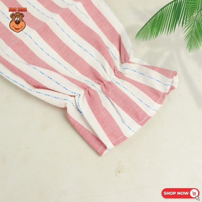 promo MacBee Baju Anak Perempuan Gamis Muslim Collection Aqila Stripe