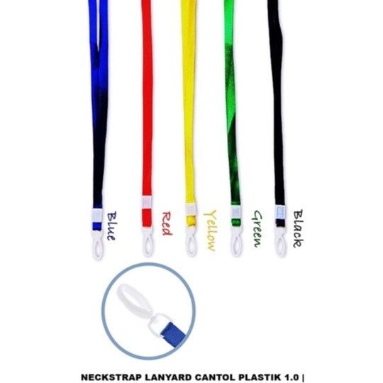 

Tali Lanyard Dengan Cantolan Plastik / Tali Leher Id Card / Tali Untuk Card Case Kartu