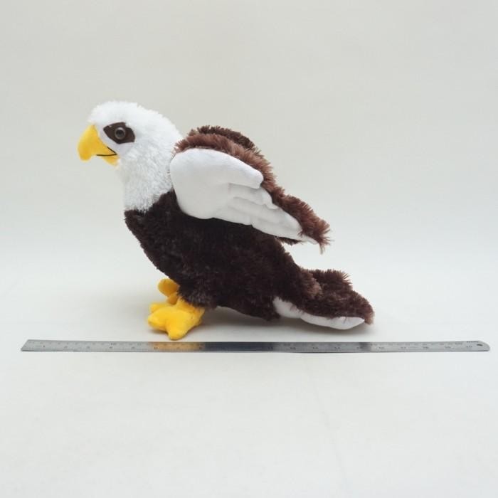 Boneka Burung Elang Eagle Bulu Coklat Tua Hitam Medium 084