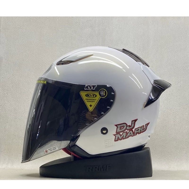 HELM KYT DJ MARU WHITE PAKET GANTENG
