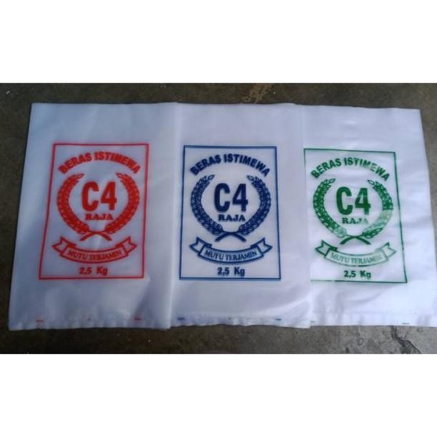 Terlaris Plastik Beras 2,5 Kg Cap C4 Isi 100 Lb Cod