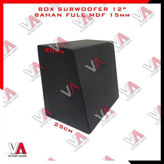 Sale Box Full Mdf Subwoofer 12 Inch Boks Sub Audio Mobil Tebal 15Mm Hitam Termurah Terlaris