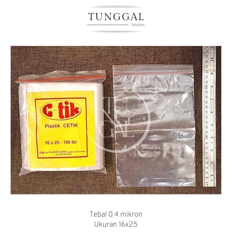 Big Sale (100 Lembar) Plastik Klip Cetik, Tebal 0.4 Mikron, Ukuran 16X25. Plastik Keripik, Plastik C