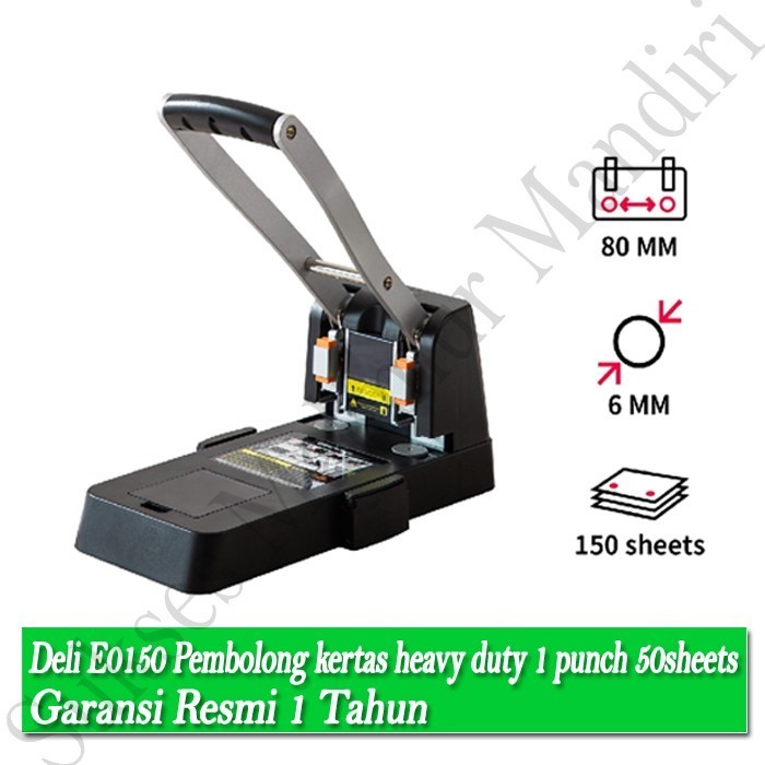 

Deli Pembolong Kertas Heavy Duty 1 Punch 150Sheets Tekanan Lebih Ringa