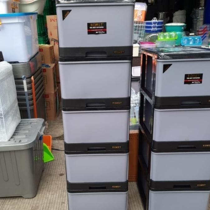 LEMARI PAKAIAN/LACI PLASTIK 5 SUSUN KOMET/TEMPAT BAJU L SYUKURSTORE33