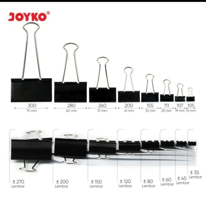 

Binder Clip Klip Jepit Kertas Joyko Bla