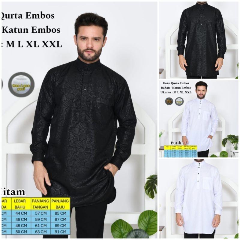 Koko kurta lengan panjang Koko kurta premium Koko kurta embos