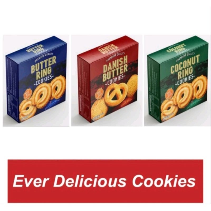 

Ever Delicious Butter Cookies Kotak 95gr Butter ring/coconut/Danish Butter