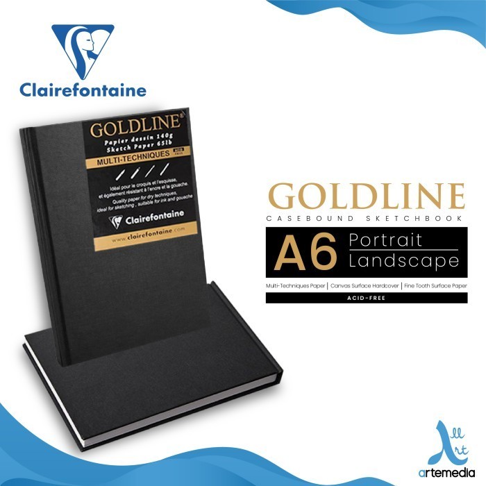 Buku Sketsa Clairefontaine A6 Goldline Hard Cover Sketchbook