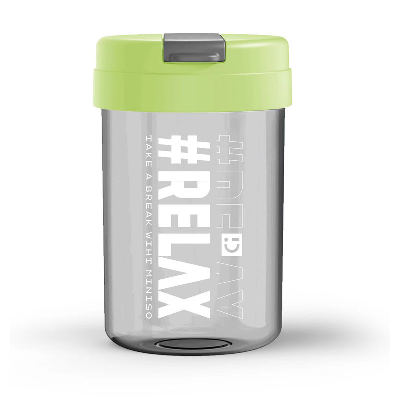 OFC Miniso Letter Series Flip-lid Plastic Bottle (500ml) Botol Minum Botol Air Botol Miniso