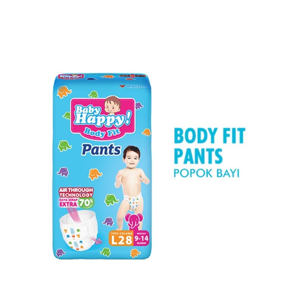 Baby Happy Pants Popok Bayi Celana L 28 - Gambar 3