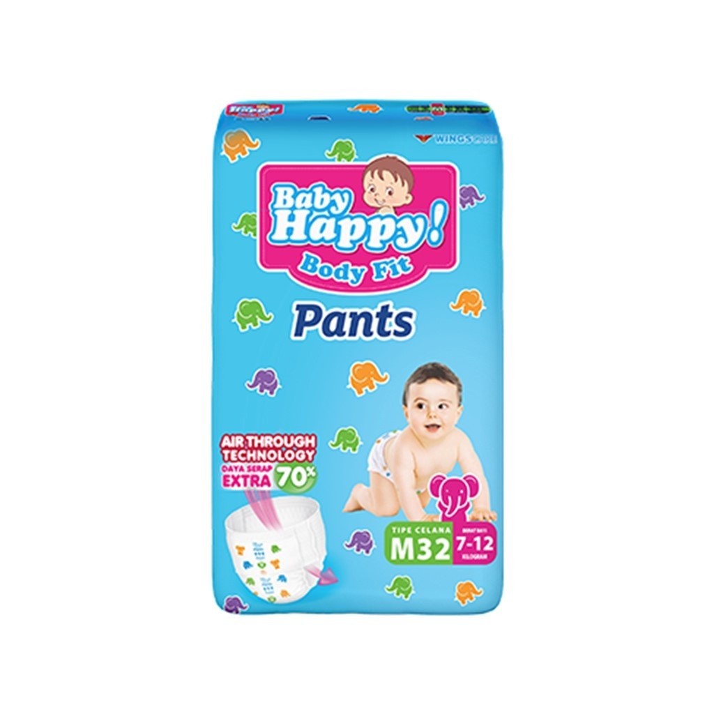 Baby Happy Pants Popok Bayi Celana M 32 - Gambar 2