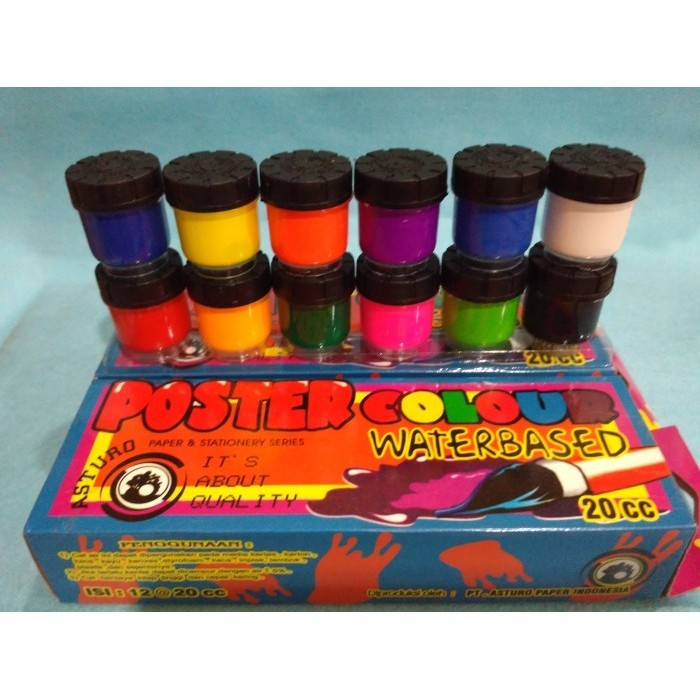 

Cat Poster Asturo Waterbased. Harga 1 Pak Isi 12 Btl