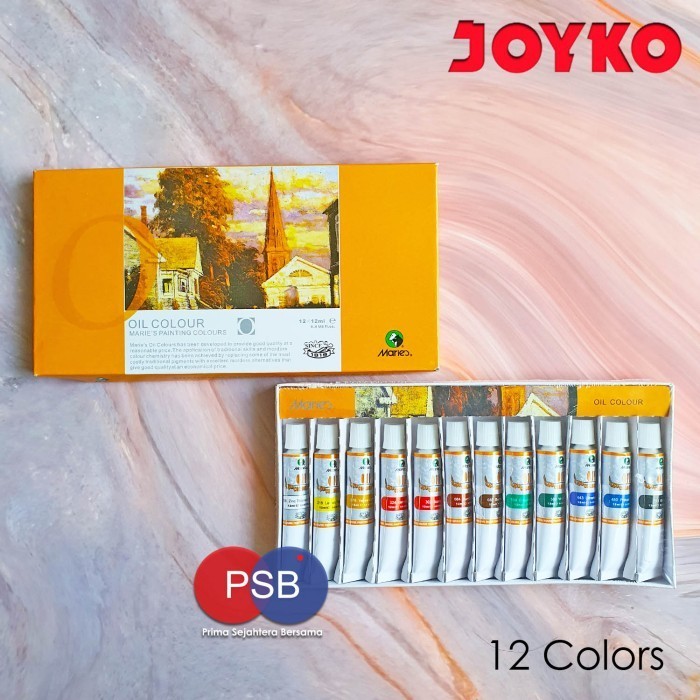 

Cat Nyak Maries / Maries Oil Color 12 Warna