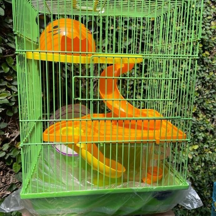 Kandang Hamster besar 3 tingkat pink TK