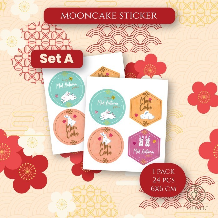 

Buruan beli] stiker untuk mooncake mid autumn festival kue bulan (isi 25)