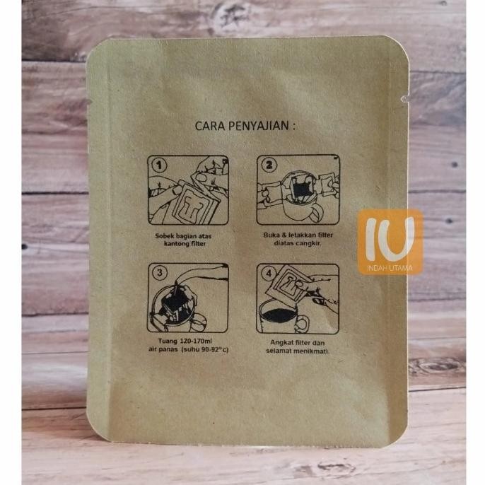 

Kemasan Sachet Craft Printing Cara Seduh Kopi Drip Bag 50 Pcs