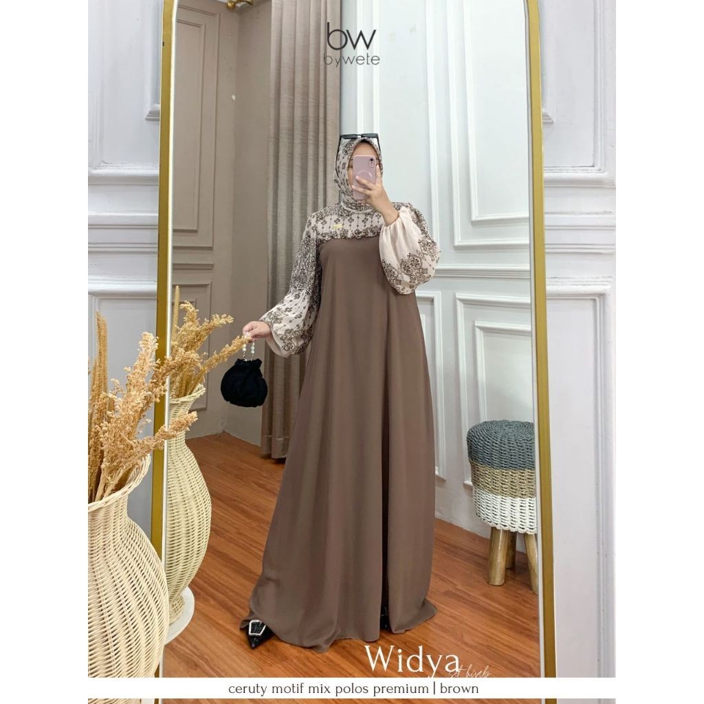 NEW PREMIUM DAILY HIJAB WIDYA SET HIJAB Premium Terbaru Kekinian Bahan Ceruty Babydoll Mix Polos