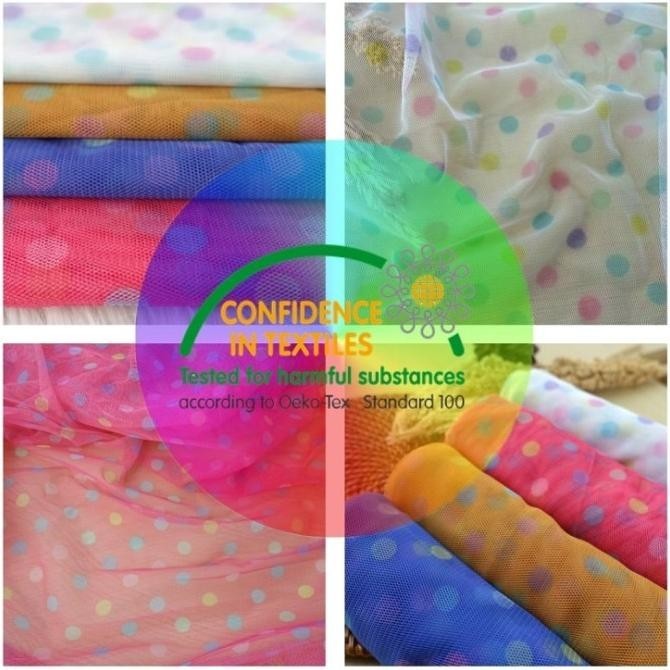 

Kain Tile Print Polkadot / Tile Print Dot / Tulle Polkadot (Per 0,5 M) Ready