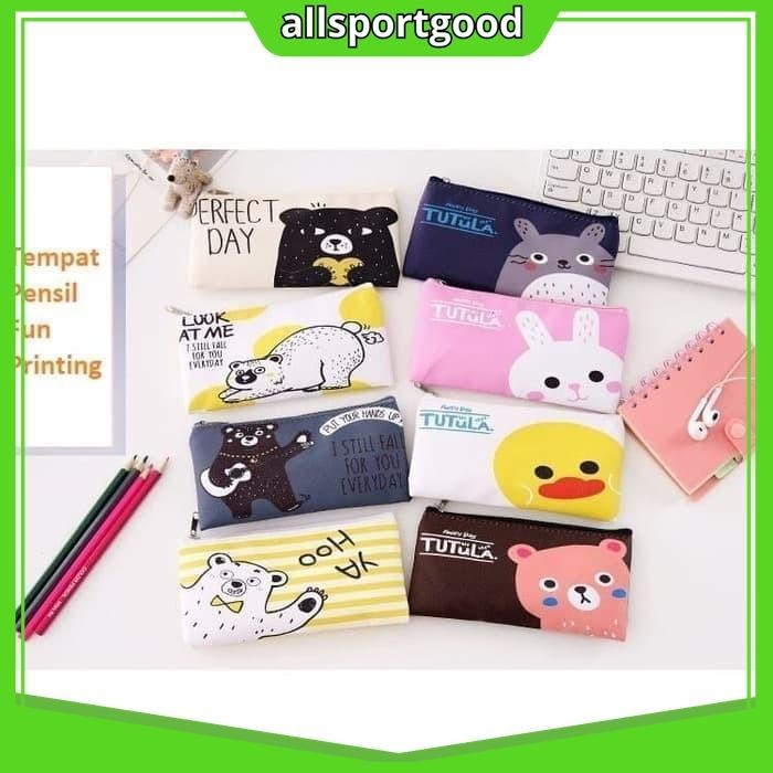 

TEMPAT PENSIL FUN PRINTING 8 DESIGN PENCIL CASE / TEMPAT KOSME TP0056 BEST QUALITY !!