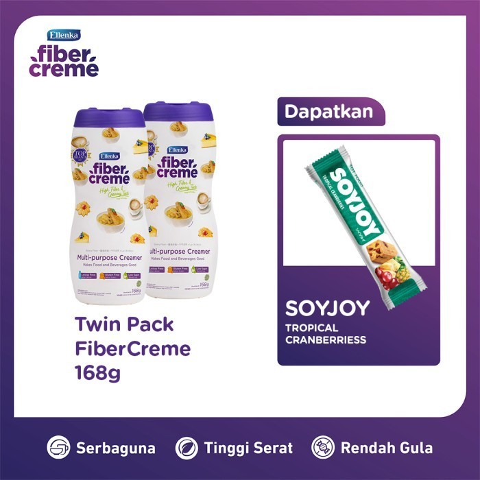 

Ready FiberCreme 168gr - 2 Pcs FREE Soyjoy Tropical Cranberries