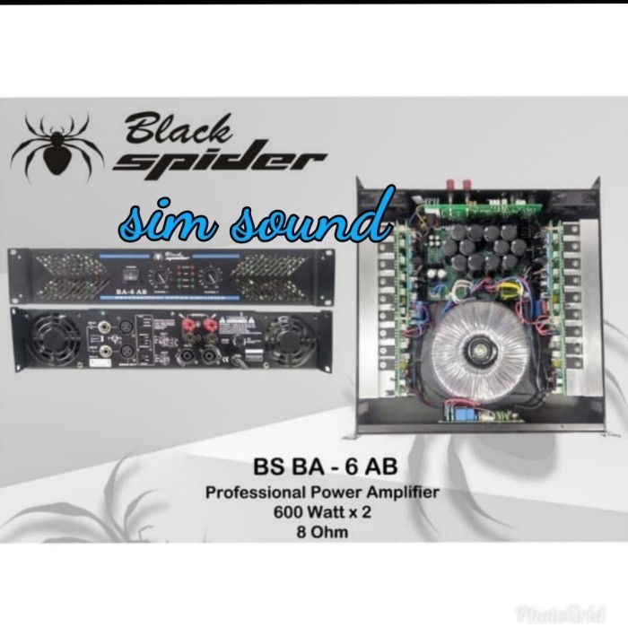 Ready POWER AMPLIFIER BLACK SPIDER BS BA6 AB AMPLI BLACKSPIDER BA 6 ORIGINAL