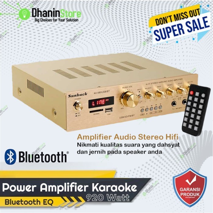 Ready Power Amplifier Sunbuck Bluetooth Karaoke Home Theater