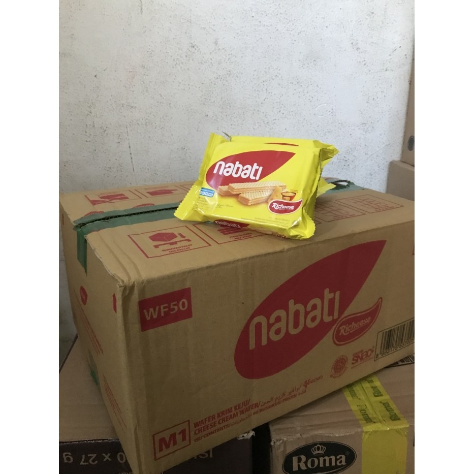 

TERBARU Nabati Richeese 50 gram wafer keju 1 Dus isi 60 pcs