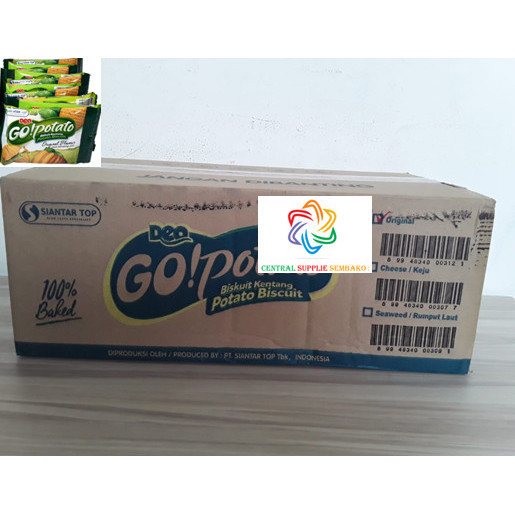 

STOK TERBATAS Go!potato Biscuit Kentang [12gram /160pcs/1 karton ]
