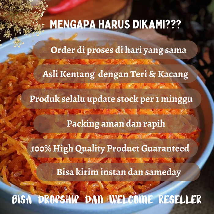 

TERUJI Kentang Mustofa Teri Kacang Kering Kentang Mustofa Keripik Kentang