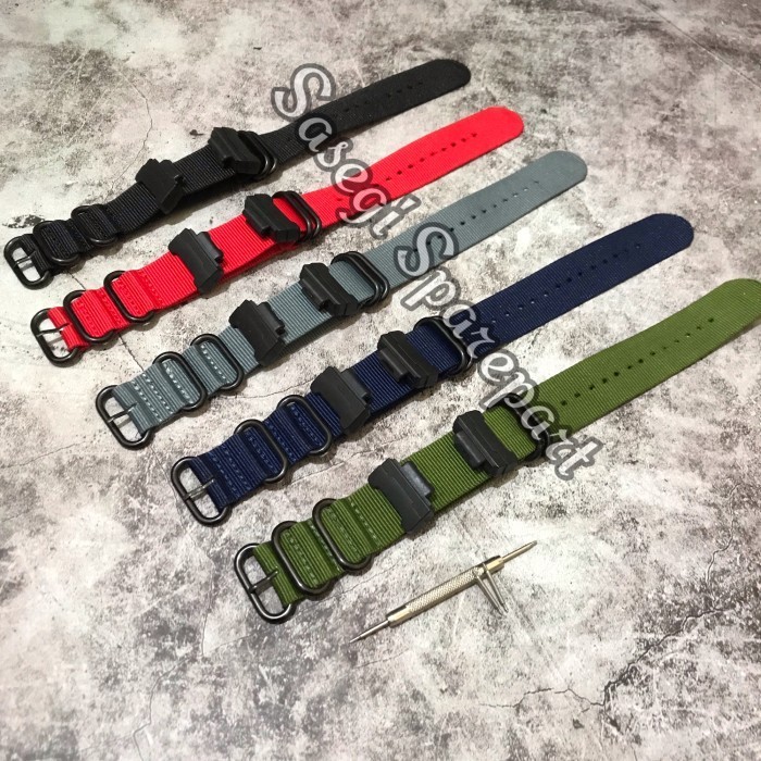 STRAP TALI KANVAS NATO CANVAS CASIO G-SHOCK ADAPTER KONEKTOR GSHOCK