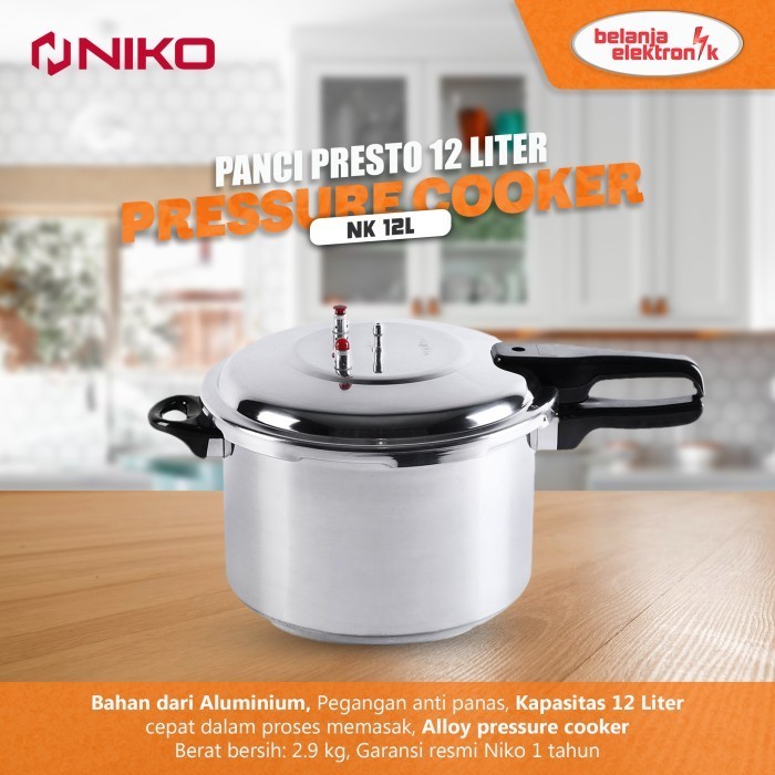 Niko Panci Presto Pressure Cooker 12 Liter Nk 12L