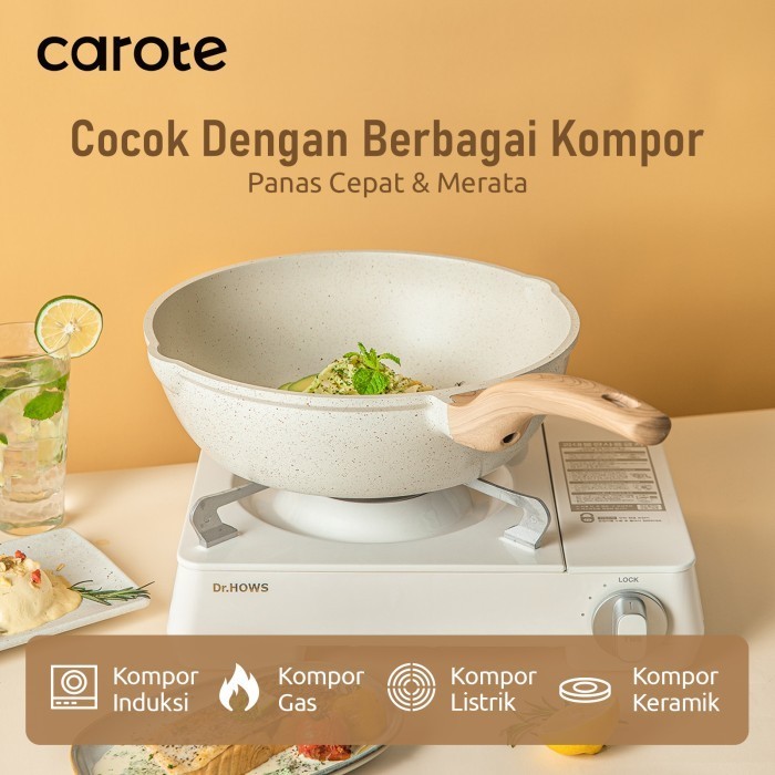 Carote Ice Cream Wajan Penggorengan Besar Anti Lengket Dengan Tutup